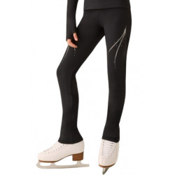 Primavera 311 Thermal Figure Skating Pants for Children with Rhinestone Effect
