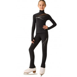 Primavera 311 Thermal Figure Skating Pants for Children with Rhinestone Effect