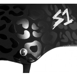 S1 Lifer Black on Black Leopard Matte Certified Skate Helmet