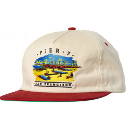 REAL CAP PIER 7 SNAPBACK NATURAL MAROON