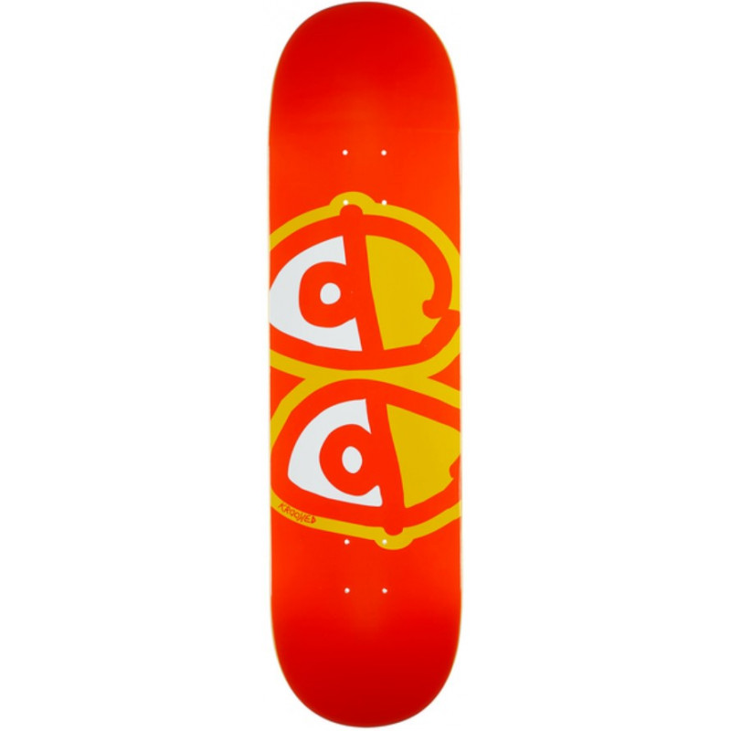 Krooked Eyes Orange Skateboard Deck 8.25" x 32.125"