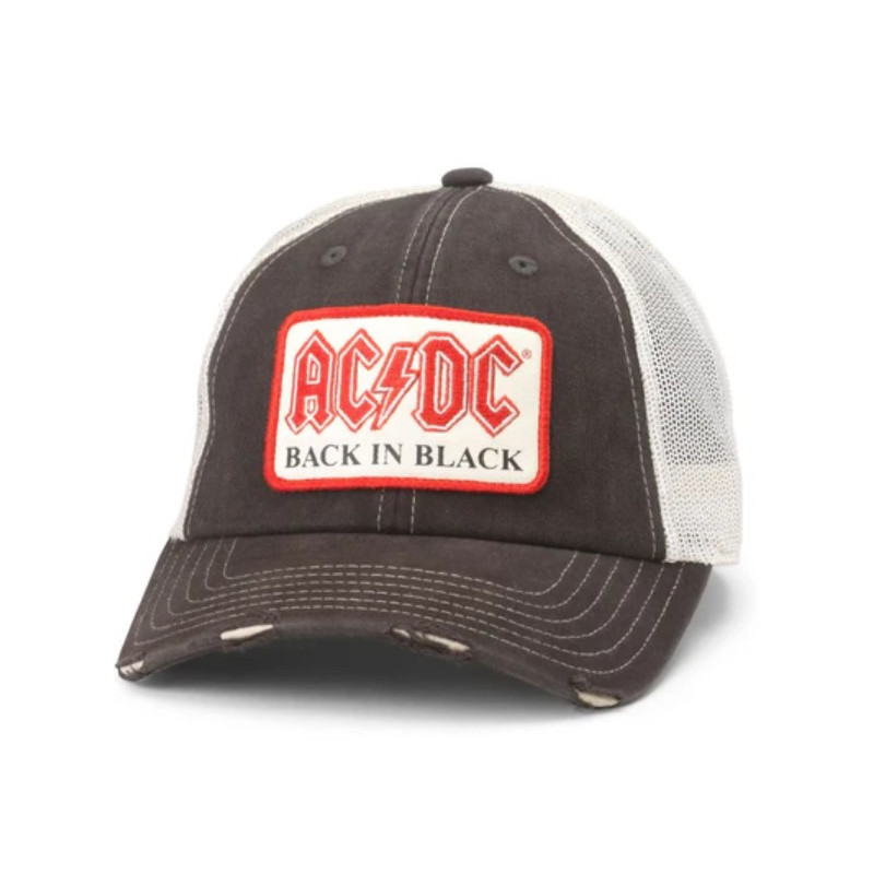 Casquette American Needle AC/DC Back In Black Trucker Noir