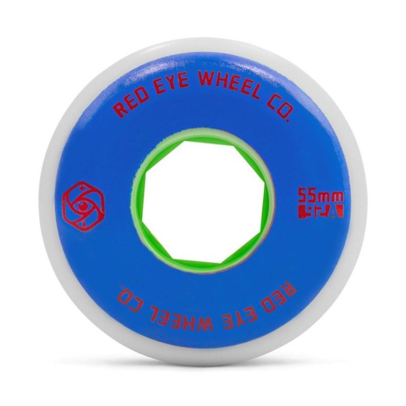Roues Roller Freestyle Red Eye Team 55mm 92A Blanc x4