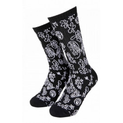 Chaussettes Santa Cruz Artificial Scribble Noires 42-45