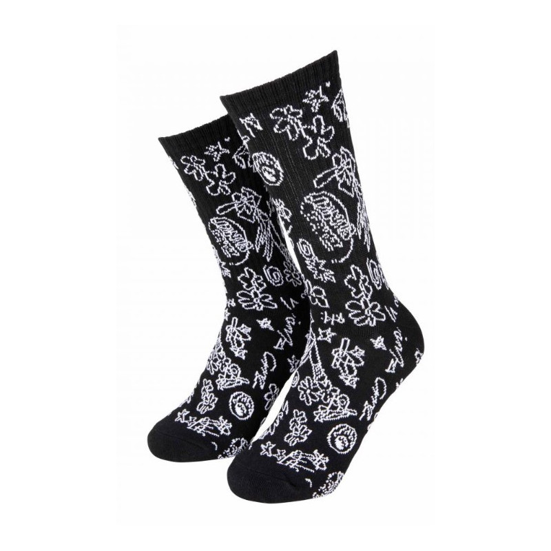 Santa Cruz Artificial Scribble Socks Black 42-45