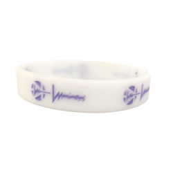 Bracelet Luminous en silicone Blanc / Violet - 19 cm