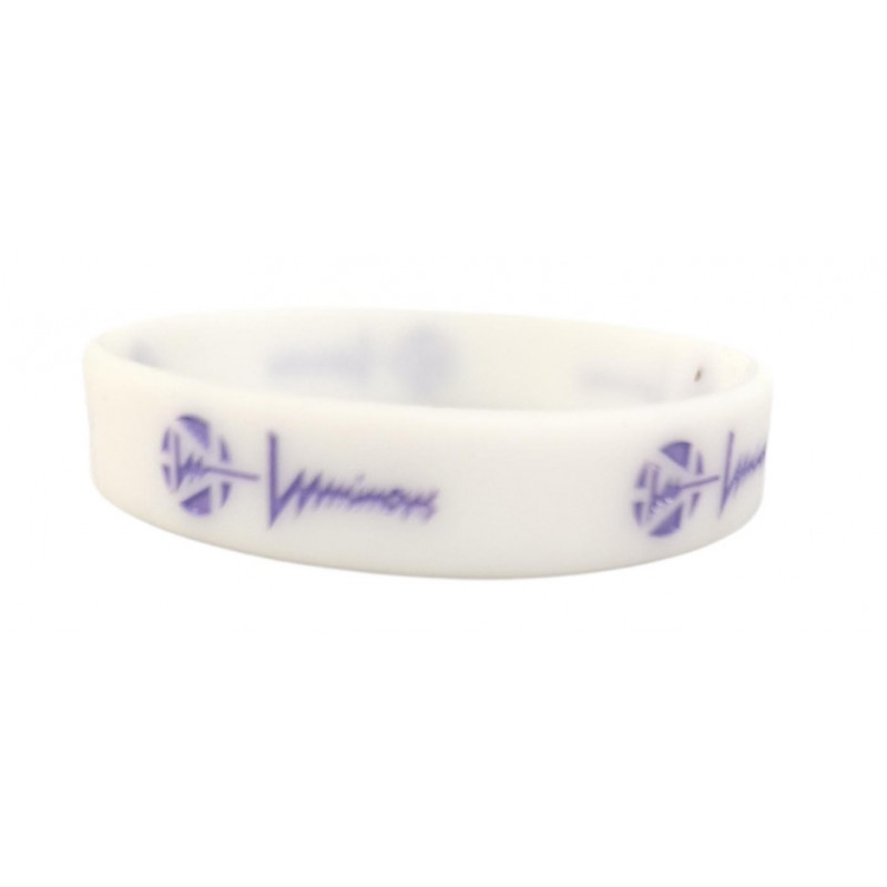 Luminous Silicone Wristband White / Purple - 19 cm