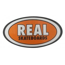 REAL Skateboards Orange Logo Sticker 10.3 x 5.4 cm