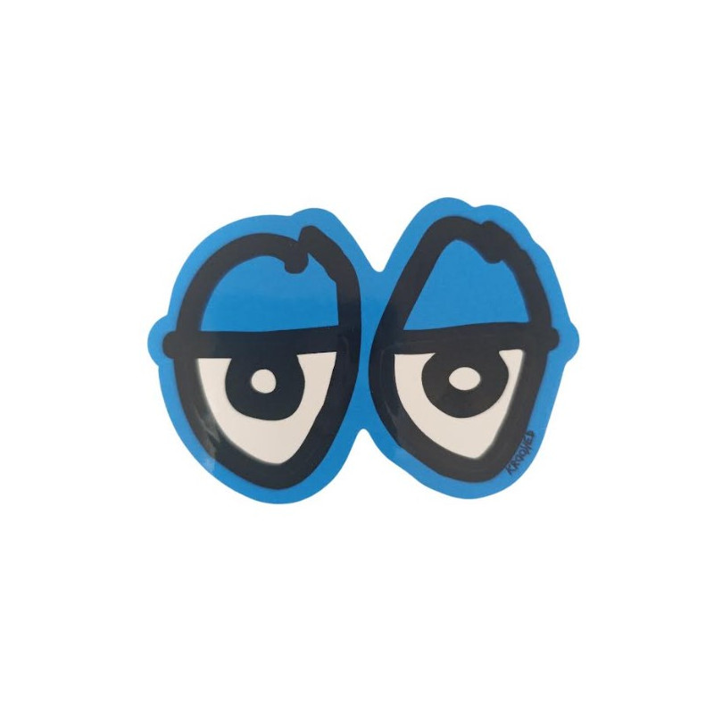 Krooked Eyes Blue Sticker 8 x 6 cm