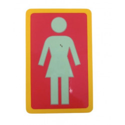 Sticker Girl Skateboards Logo Rouge Jaune 4,8 x 7,8 cm