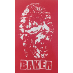 Baker Skateboards Face Red Sticker 11.4 x 6.8 cm