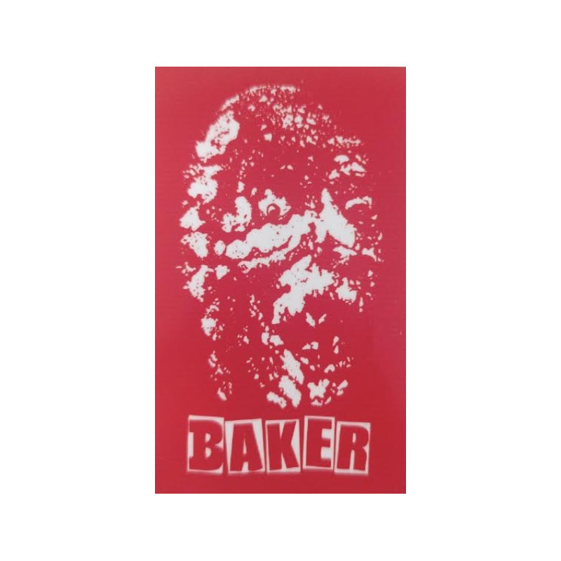 Sticker Baker Skateboards Face Rouge 11,4 x 6,8 cm