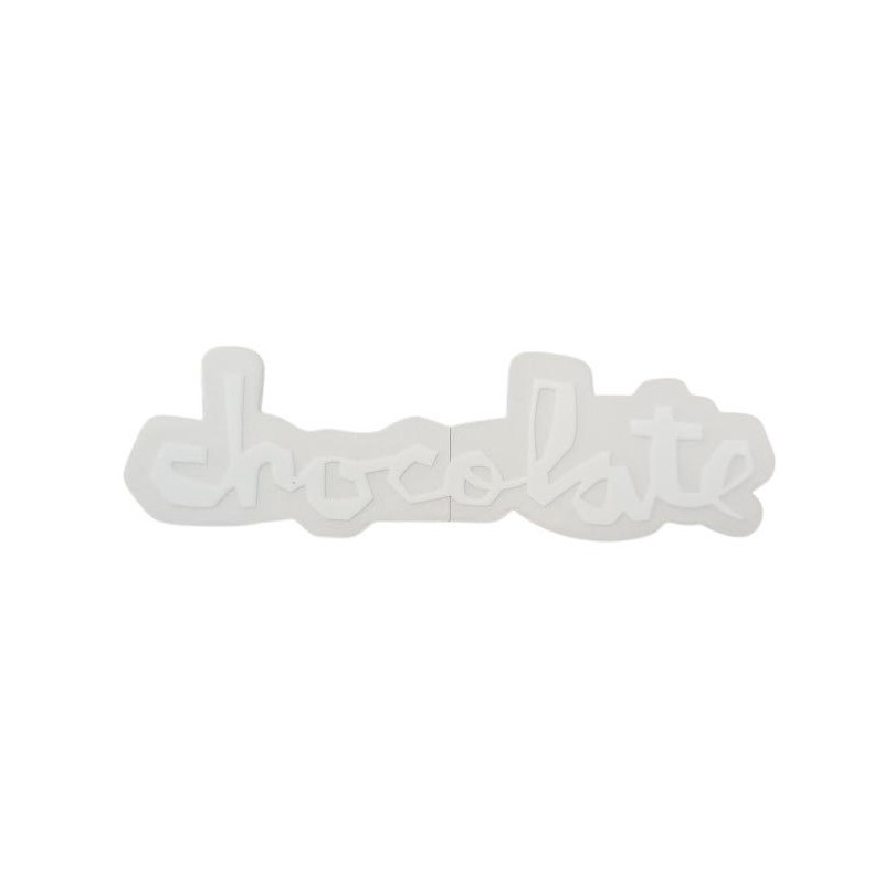 Chocolate Skateboards Small Logo White Sticker 7.5 x 2.5 cm