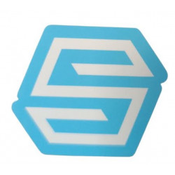 Sticker Logo Bleu Blanc Trottinette 5,5 x 4,2 cm