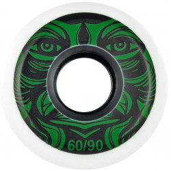 Roues Roller Agressif Kaltik Green Face 60mm 90A Green White (x4)