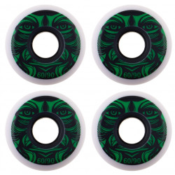 Roues Roller Agressif Kaltik Green Face 60mm 90A Green White (x4)