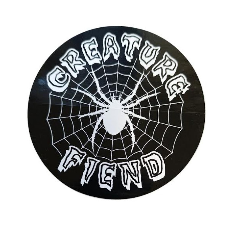 Creature Skateboards Fiend Black & White Sticker 12.5 cm