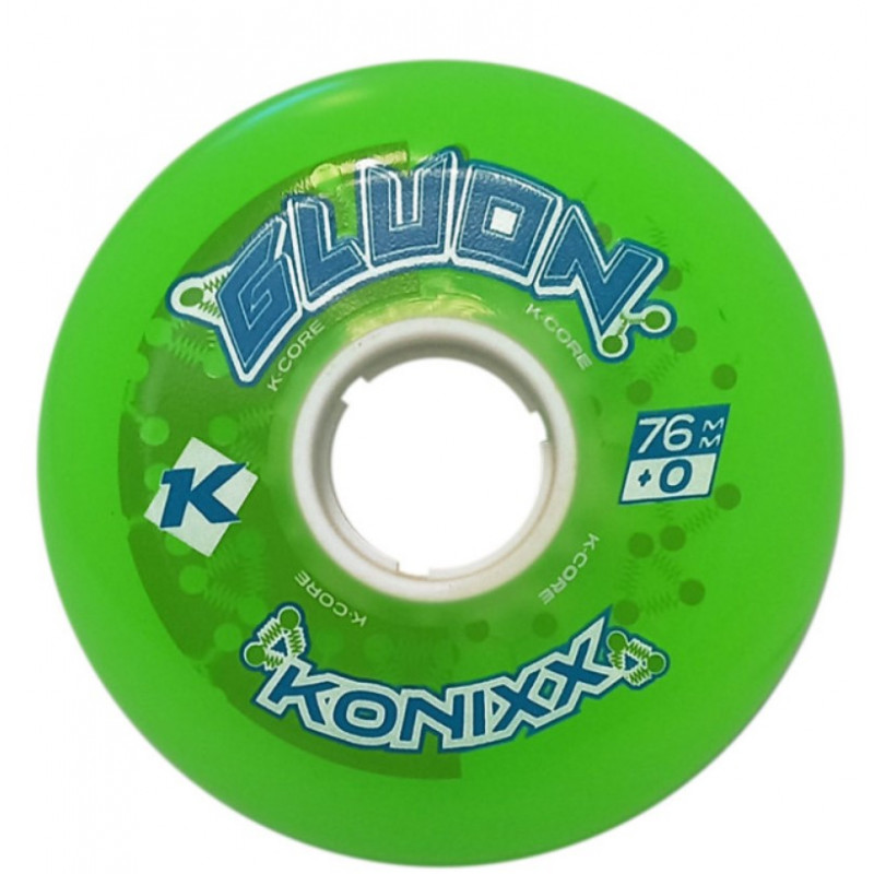 Konixx Gluon Indoor Roller Hockey Wheel Green Translucent +0