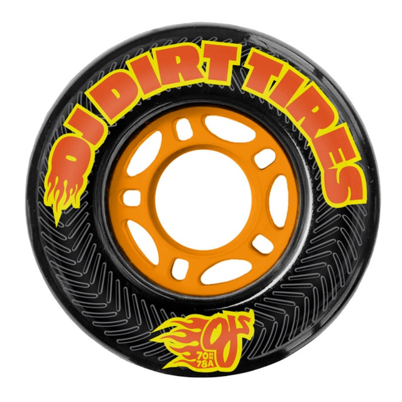 OJ Wheels Dirt Tires Thunder Juice Black 70mm 78A – Roues Skateboard x4