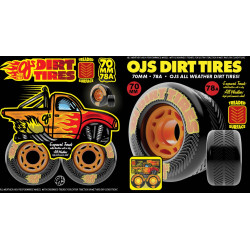 OJ Wheels Dirt Tires Thunder Juice Black 70mm 78A – Roues Skateboard x4