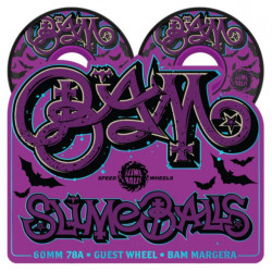 Slime Balls Bam Margera OG Black 60mm 78A Roues Skateboard – Jeu de 4