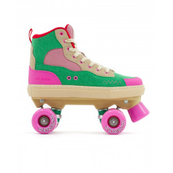 Rio Roller Beats Pink/Green Quad Skates