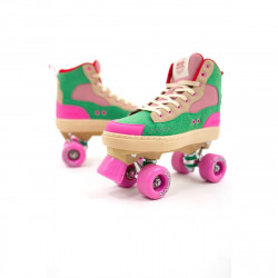 Rio Roller Beats Pink/Green Quad Skates