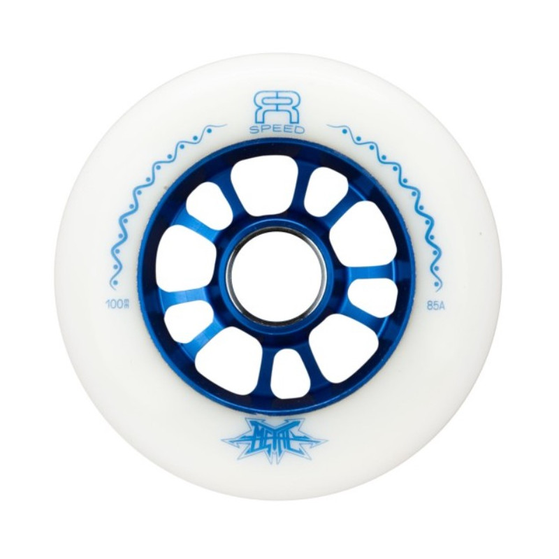FR Skates Metal Wheels 100mm 85A White Blue x4