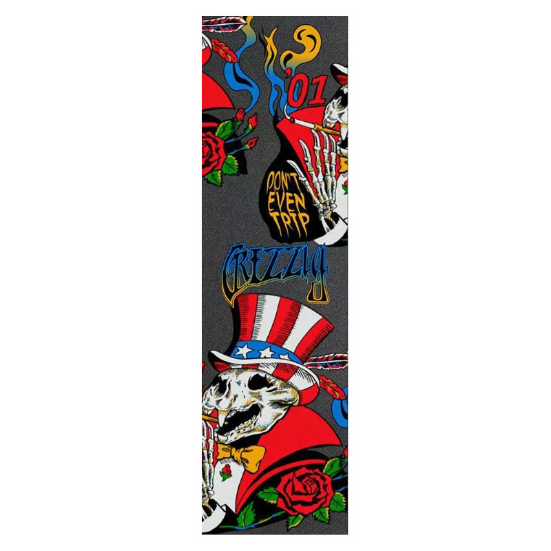 Grizzly Don't Even Trip Skateboard Grip Tape 9" Black