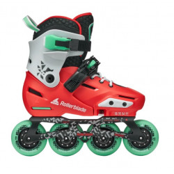 Rollerblade Apex Rouge / Menthe – Rollers Enfant Réglables