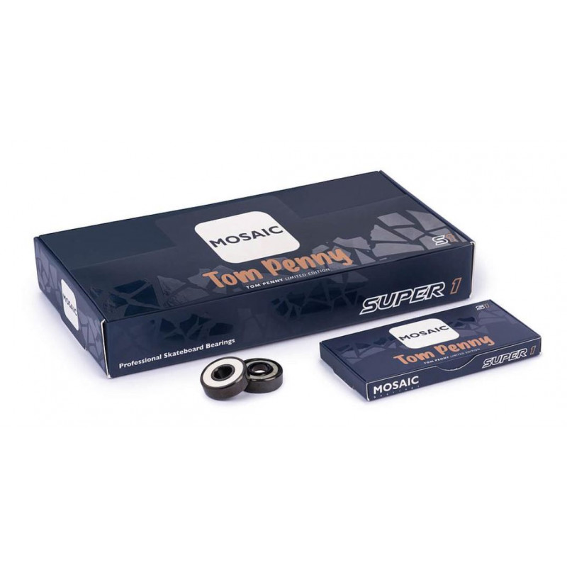 Mosaic Super 1 Tom Penny ABEC 7 Skate Bearings – 8 Pack