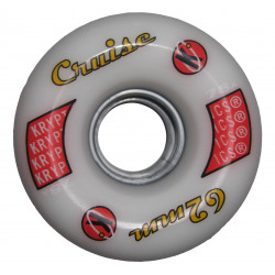 Roue roller quad derby - Kryptonics Cruise blanche 62mm - 78a
