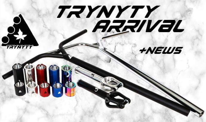 Discover the novelties and the products of the brand TRYNITY, brand of accessories and spare parts for freestyle scooters.